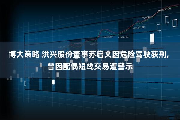 博大策略 洪兴股份董事苏启文因危险驾驶获刑, 曾因配偶短线交易遭警示